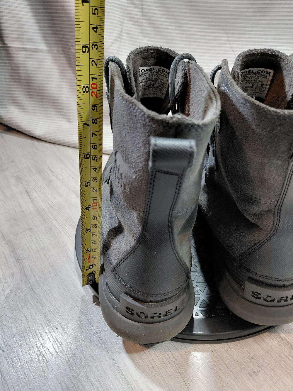 Sorel Mens Explorer Waterproof Gray Suede Leather Lace-Up Ankle Boots SIZE 10